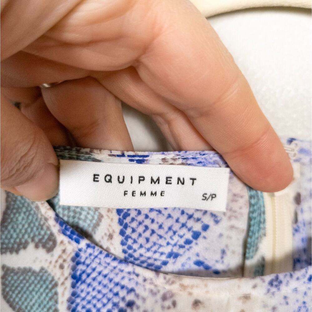 Equipment Lyle Python Snake Print Sleeveless Silk… - image 4